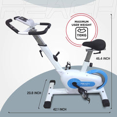 Reach Invicta Spin Bike with 10kg Flywheel | Exercise Cycle for Home Gym | Adjustable Magnetic Resistance for High-Intensity Fitness Workouts | Rear Drive Flywheel | Max User Weight 110kg