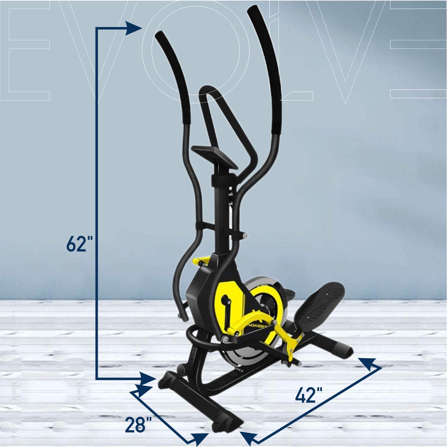 Reach Evolve Elliptical Climber Cross Trainer + Stepper | Best Exercise Fitness Equipment for Home Gym (Magnetic)